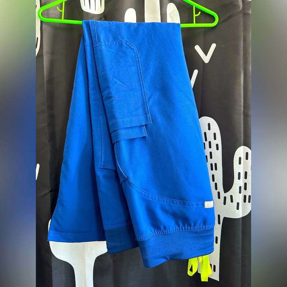 Figs Electric Blue Cargo Scrub Pants